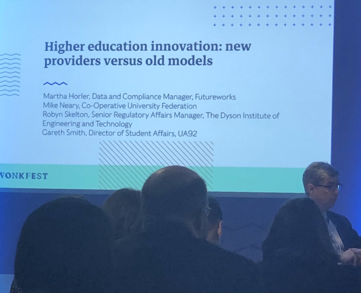 Very interesting and informative session on ‘Higher education innovation: new providers versus old models’. What can we at <a href="/LSBU_BUS/">LSBU Business School</a> learn from this #wonkfest <a href="/Wonkhe/">Wonkhe</a>