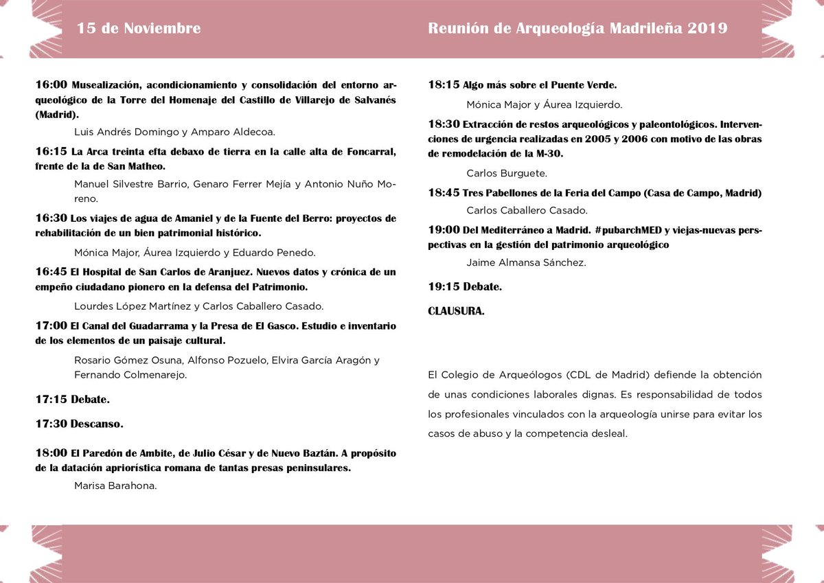 PatrimonioObser's tweet photo. RAM 2019: CONFERENCIAS DEL EQUIPO A DE ARQUEOLOGÍA
https://t.co/SVLYM5vhgz https://t.co/6GthfYgzZh