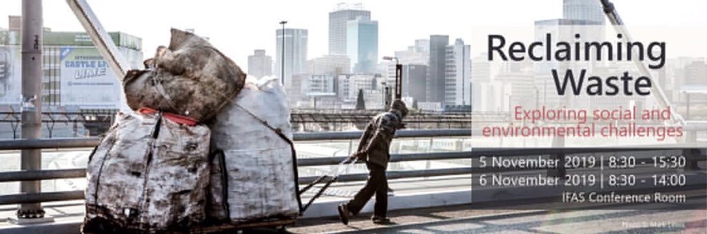 [CONFERENCE] today we’re at <a href="/IFAS_Research/">IFAS-Research</a> workshop on #ReclaimingWaste. SERI’s Khululiwe Bhengu will present on the law regarding #WastePickers and their challenges 

Details &amp; programme: bit.ly/2WiiMWh