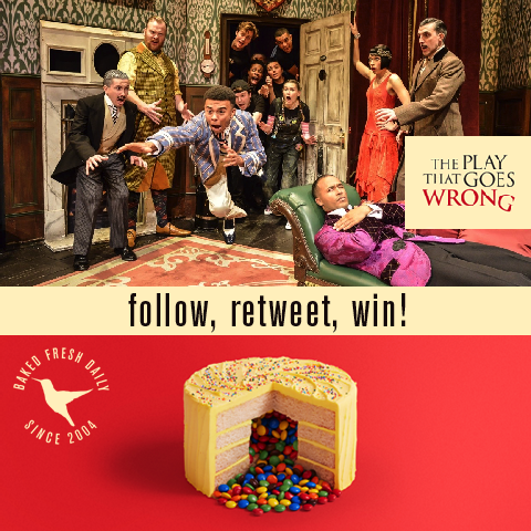 hummingbbakery's tweet photo. WIN one of FIVE pairs of tickets to The Play That Goes Wrong and Hummingbird Bakery vouchers! FOLLOW us and @playgoeswrong &amp; RT and you could #WIN a pair of tickets &amp; £20 vouchers to spend at The Hummingbird Bakery! 18+, UK only, ends 13/11/19. T&amp;Cs: https://t.co/MVyUzpQ40f 😂🍰 https://t.co/nUwR3cRzAl