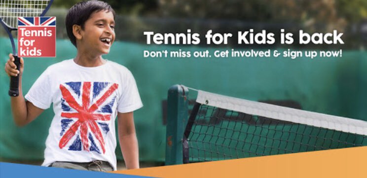 AshTennisClub's tweet photo. The fab offer for 7-11 year olds, Tennis for Kids, is back!  6 coaching sessions with coach Will, personalised t-shirt, racket &amp; three balls just £25 plus £4.99 P&amp;P. 
Starts this Wednesday from 17:45-18:45. Book your place now!
https://t.co/I8l1OwxGUq https://t.co/TT68JEANg1