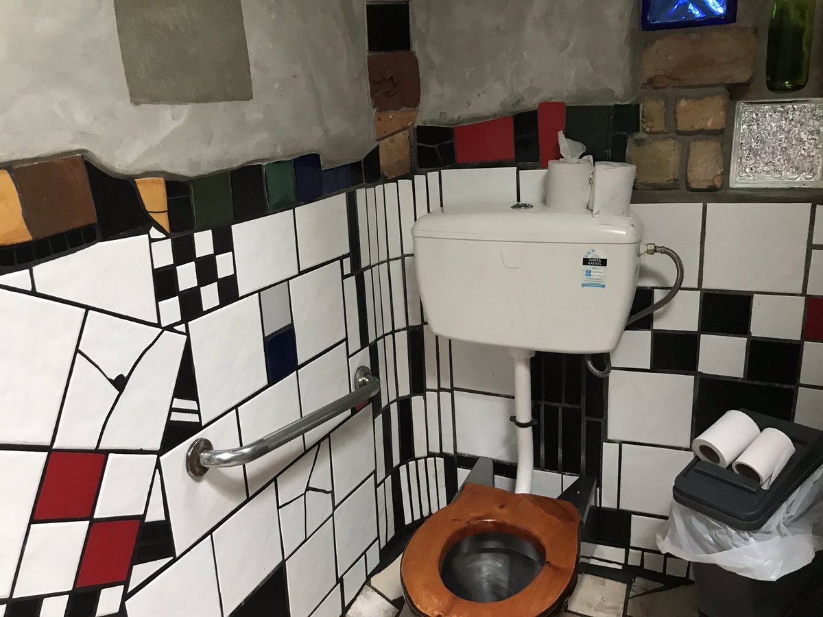 vansodyssey's tweet photo. On a roadtrip you often stop for pees ... and can discover such interesting public toilets! #newzealand #roadtrip #van #vantrip #northland #kawakawa https://t.co/X9uz2VJ5mc