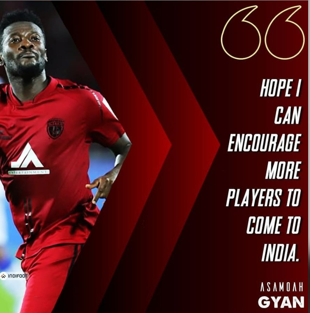 Asamoah Gyan is loving life in India!

#indifoot #IndianFootball #BackTheBlue #BleedBlue #BlueTigers #HeroISL #LetsFootball #NorthEast #8States1United #StrongerTogether https://t.co/7G6nhNcUD1.