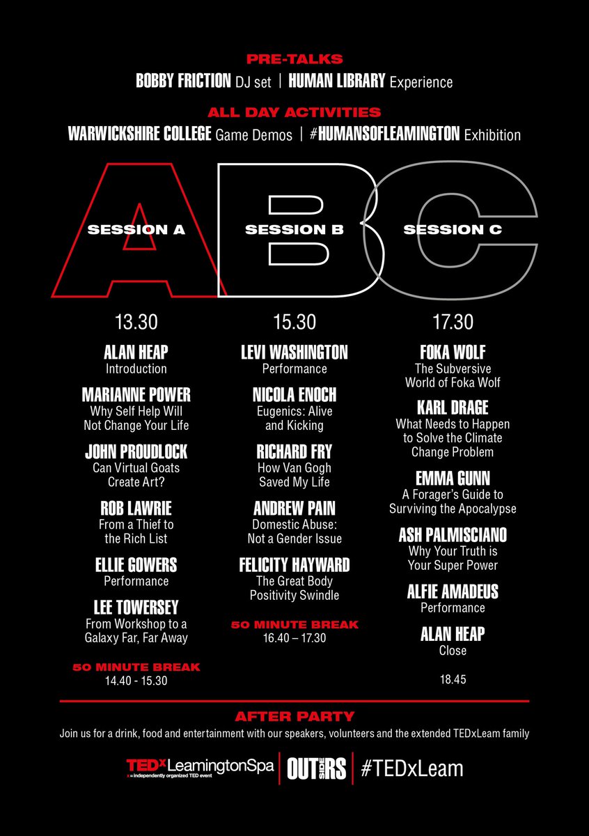 TEDxLeamingtonSpa (@tedxleam) on Twitter photo This Saturday marks the 5th anniversary of <a href="/TEDxLeam/">TEDxLeamingtonSpa</a> and weโve put together a programme of talks, performances, and off-stage activities that will leave you feeling inspired, motivated and energised. ๐ช๐ป This Saturday marks the 5th anniversary of <a href="/TEDxLeam/">TEDxLeamingtonSpa</a> and weโve put together a programme of talks, performances, and off-stage activities that will leave you feeling inspired, motivated and energised. ๐ช๐ป