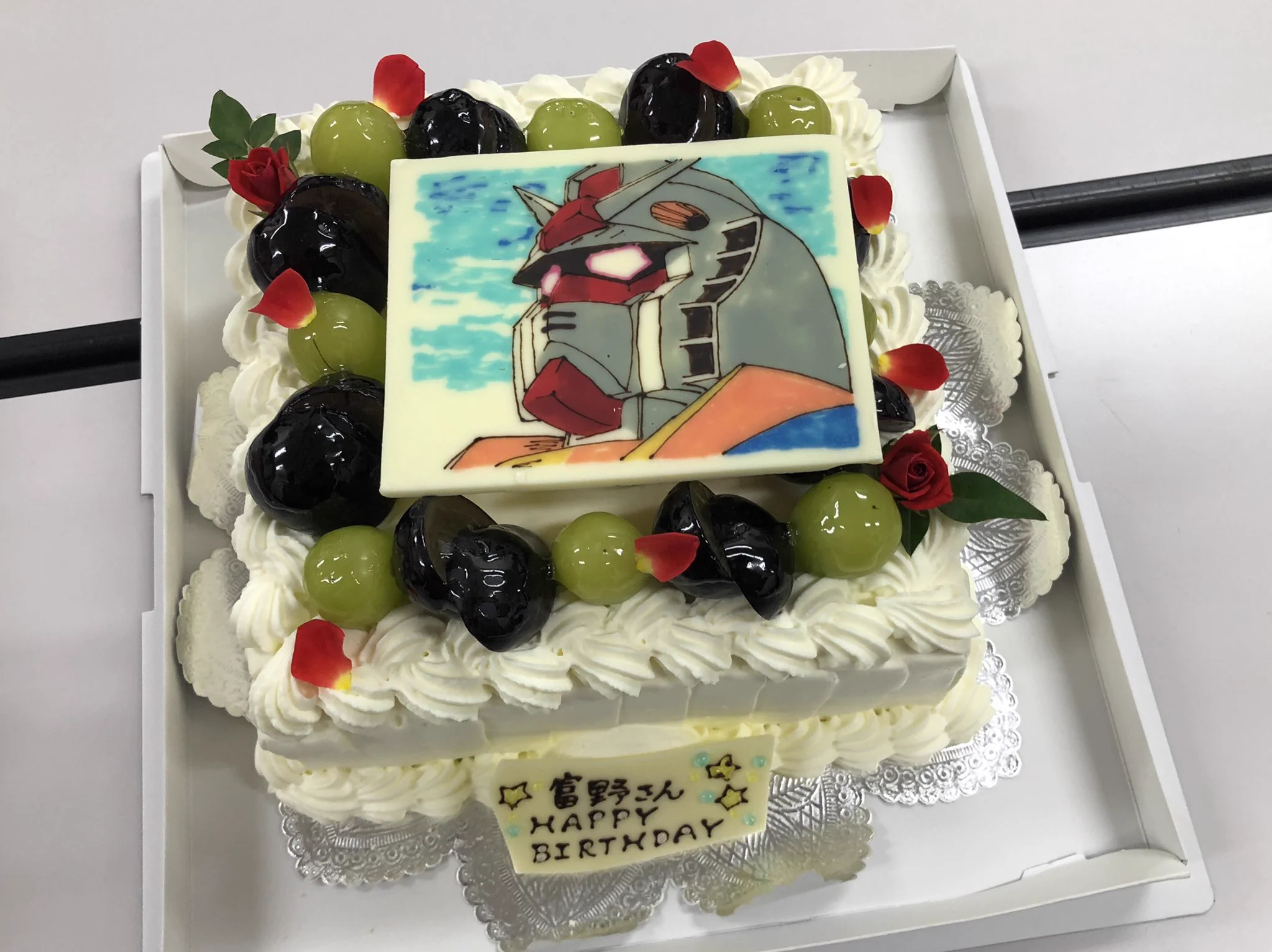 富野監督お誕生日おめでとうございます。78歳の誕生日にRX-78のプレート！粋ですね。