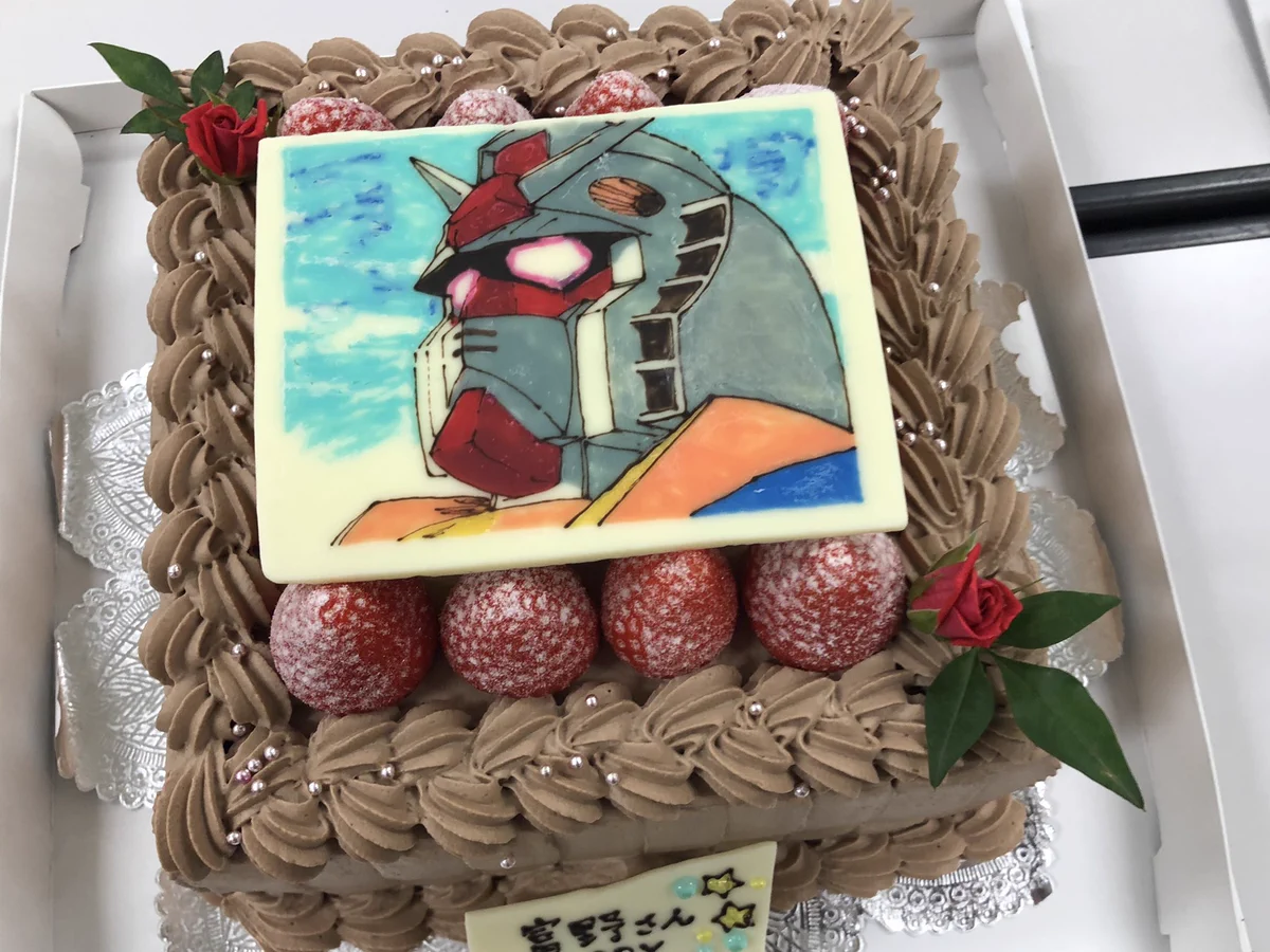 富野監督お誕生日おめでとうございます。78歳の誕生日にRX-78のプレート！粋ですね。