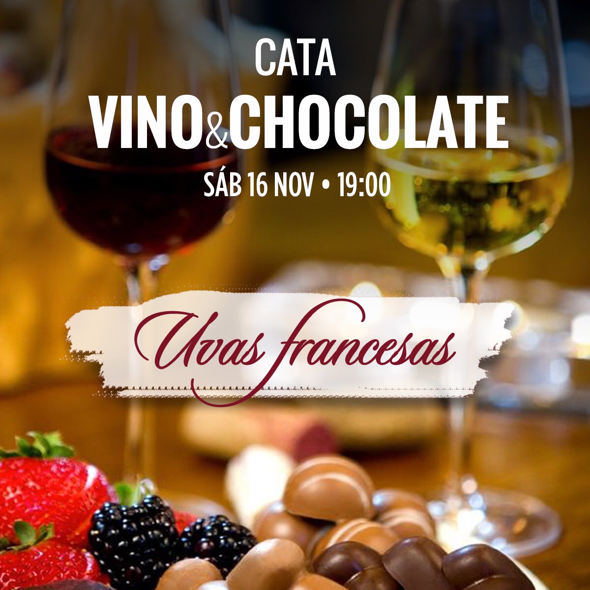 ¿Fan de #vino y #chocolate ? 🍷🍫Entonces no puedes perderte las #armonías que hemos preparado entre vinos elaborados con uvas francesas y chocolates de cacao fino de aroma en <a href="/TVOrtegayGasset/">Tomevinos OrtegayGasset</a> el sáb 16 Nov #Madrid Reservas: jimena@colorfulwines.com €25 #winelovers