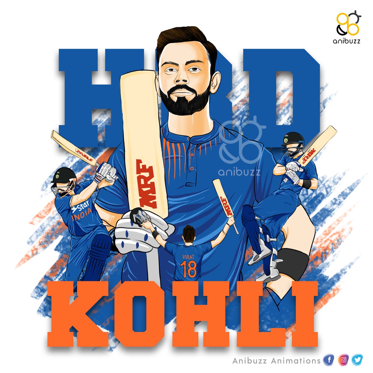 AniBuzzCreators's tweet photo. AniBuzz team is wishing you a many more happy returns of the day Virat Kholi!!!! 🥳🥳🤩🤩 #virat #cricket #birthday #happybirthdayviratkholi #anibuzz #anibuzzanimations https://t.co/GjEyH2CCPm