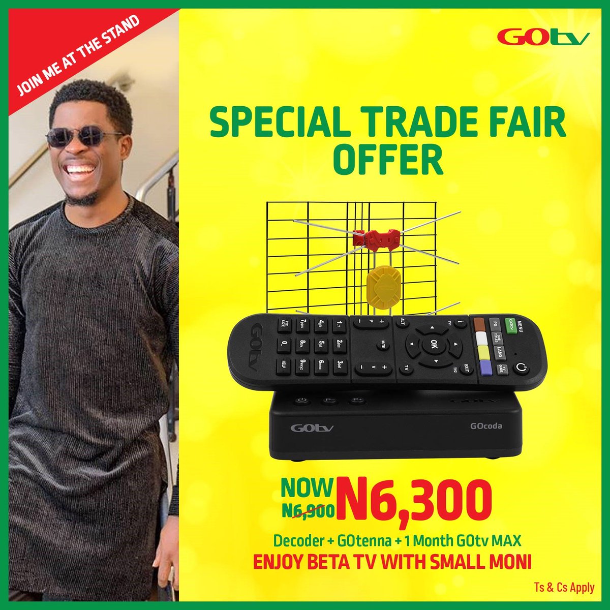 Meet #BBNaijaPepperDem ex-housemate, Seyi at our stand today at 12pm.

He will be giving out some freebies.

Lagos International Trade Fair, TBS.

See you there.