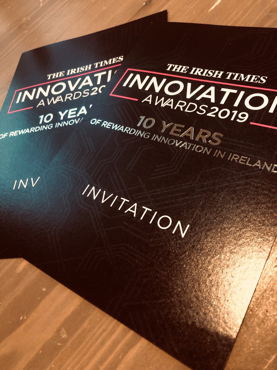 Looking forward to tonight's <a href="/IrishTimes/">The Irish Times</a> innovation awards!