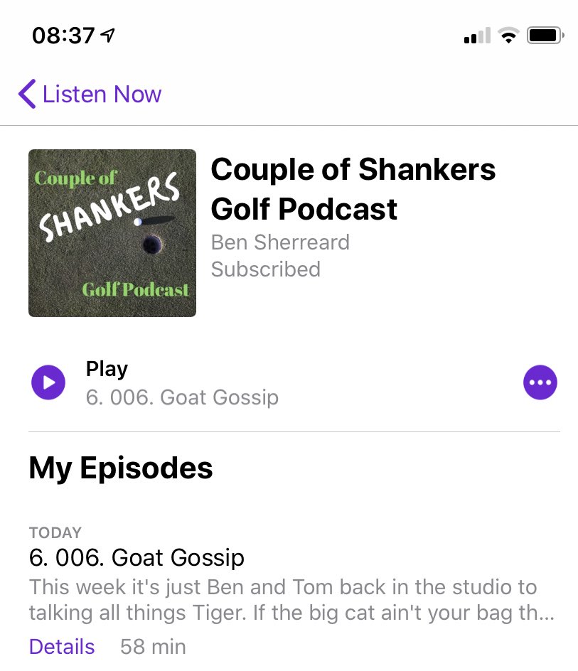 Couple_Shankers's tweet photo. Morning Shankers! What better way to start your Tuesday than downloading our latest episode. There is a lot of tiger 🐅 talk in this one. And we discuss something a little filthy 🚨 (my new @mizunoeuropegolf irons)! Enjoy! 🏌️‍♂️ 🎤 🎧 🐅 #golf #podcast #shankers #tiger #mizunogolf https://t.co/uYaOW7GNI5
