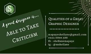 MapayeShellane's tweet image. Criticism is a tricky thing. As a designer, we must learn that when our work is under criticism there’s no need to take it personally. There’s no reason to get defensive and make up lame excuses. Be receptive and open-minded.