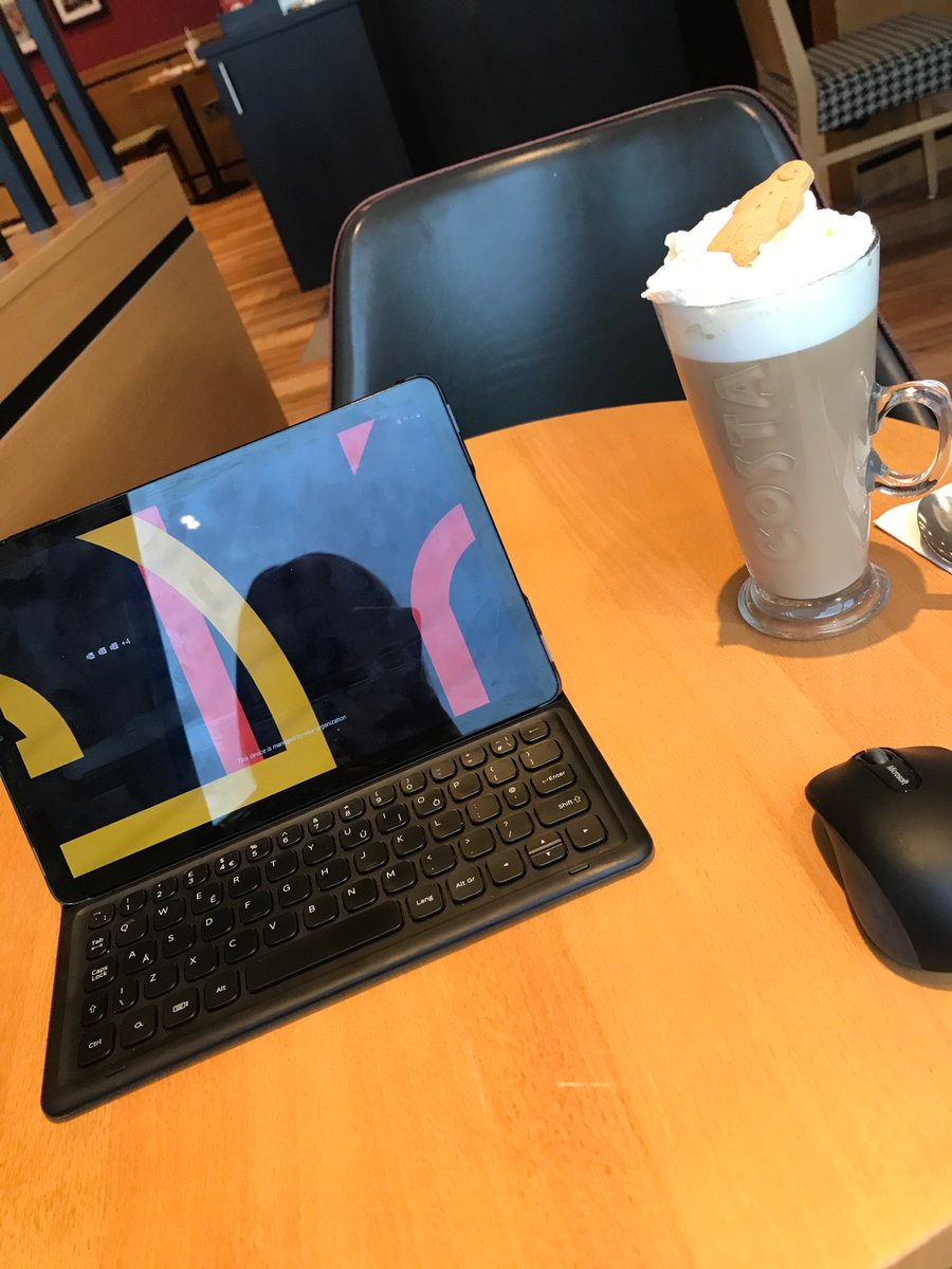 Working and having a cuppa before my  property viewing this morning,  can’t beat a gingerbread latte to start your day #agileworking #bespoketeam #teamthirteen