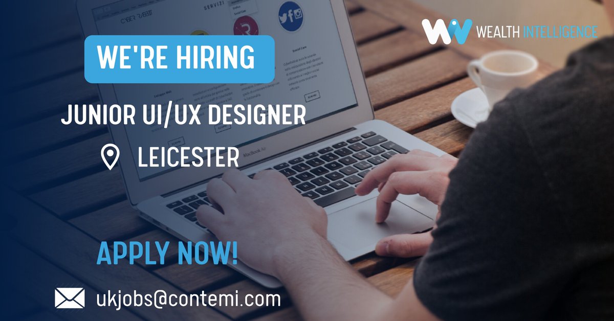 ContemiWIN's tweet image. Passionate about amazing products &amp;amp; #userexperience? 

We’ve got just the #job for you! We&apos;re on the lookout for a talented Juinor UI/UX #Designer to join our amazing team in #Leicester.

Get your applications in quick at ukjobs@contemi.com

#hiring #jobs #uk #Leicester  #Ukjobs