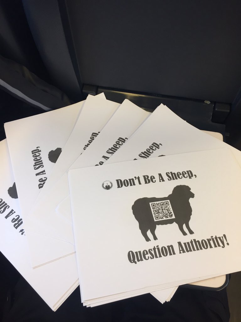We don’t come empty  handed to Amsterdam’s #MillionMaskMarch  this year.. 300 folders like this: