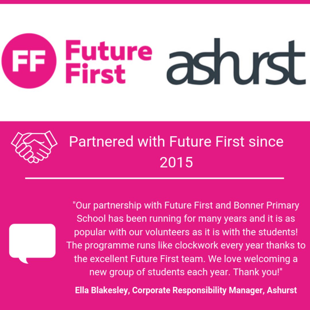 We're continuing our #EmployerPartnerCelebrationWeek with <a href="/ashurst/">Ashurst</a> who have been working with us since 2015, hosting workshops for Year 6 students at their offices in London #CorporateSocialResponsibility #CSR #charitytuesday 🌍👩‍⚖️📚👩‍⚖️