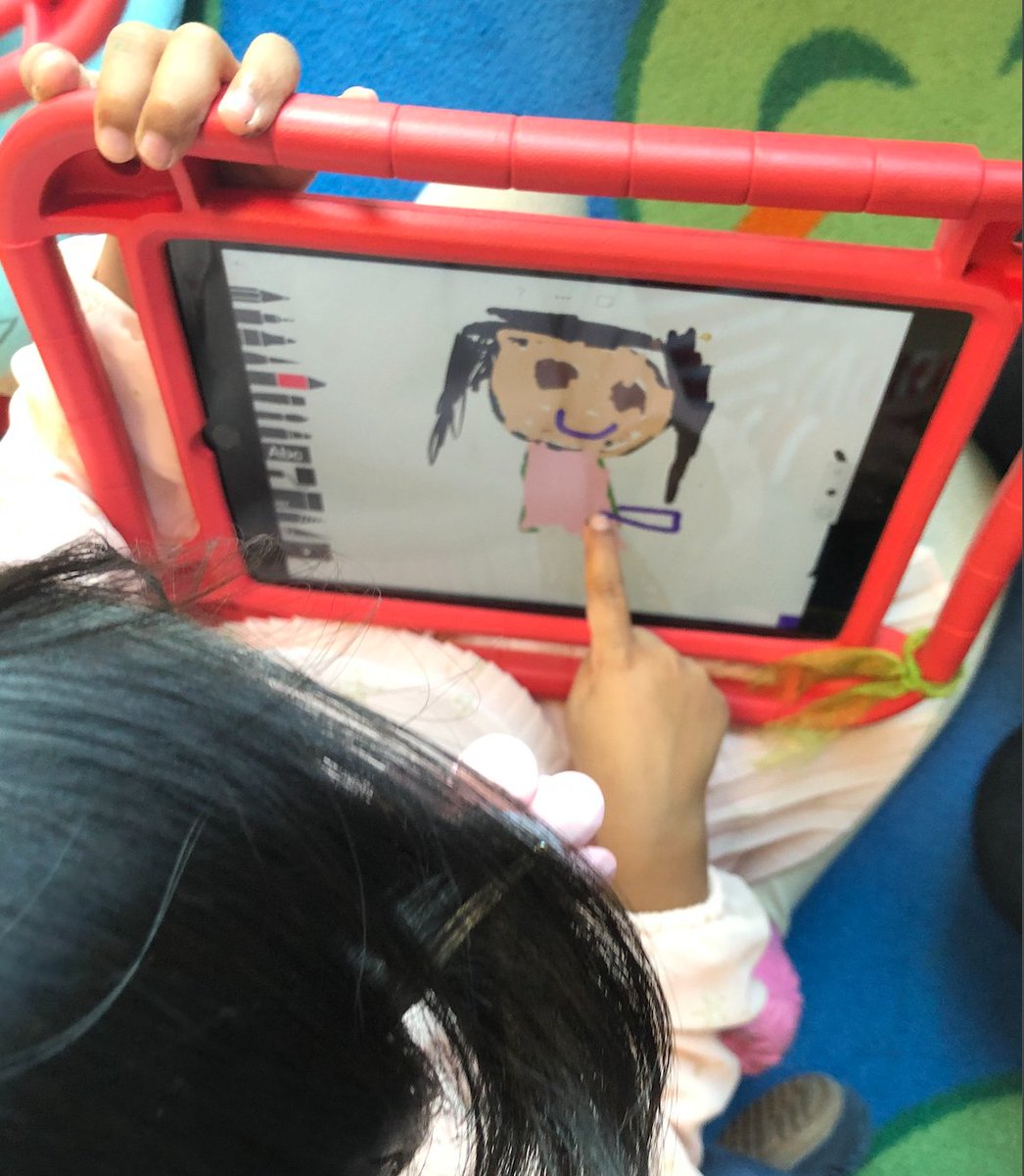 HertzigK's tweet photo. App smashing with @elisabeth_class.
@Tayasui_apps to create self portraits.
@Chatterpix to share about themselves.
@Seesaw to #document4learning.
#EveryoneCanCreate #AppleADE #ISBaselLearns #ipadsintheclassroom #pyp https://t.co/QmngJWci9u