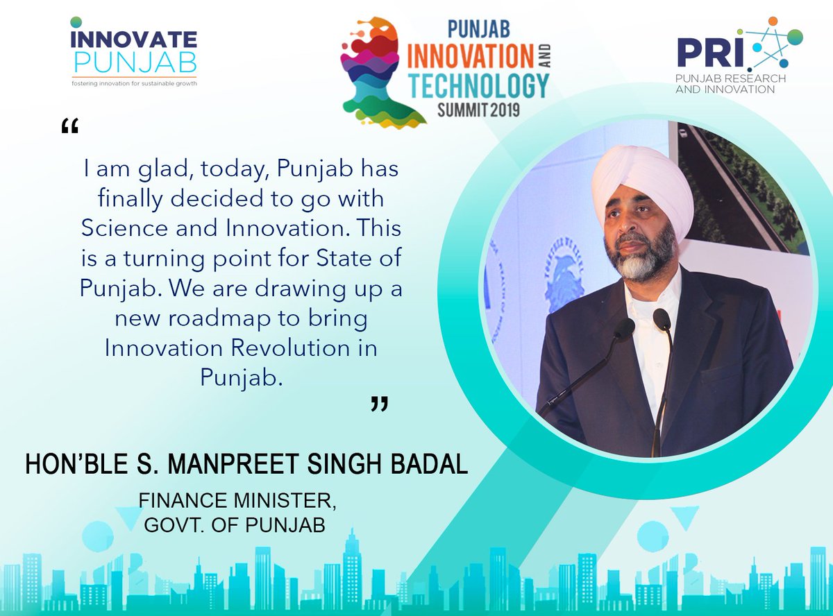InnovatePunjab's tweet photo. I am glad, today, Punjab has finally decided to go with Science and Innovation. This is a turning point for State of Punjab. We are drawing up a new roadmap to bring Innovation Revolution in Punjab.
S. @MSBADAL, FM, @PunjabGovtIndia 
#PunjabInnovationSummit2019 https://t.co/8v7tKZV5Lz