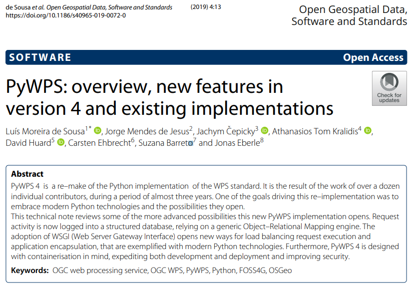 ISRICorg's tweet photo. Our colleagues Luis Moreira de Sousa and Jorge Mendes de Jesus, with co-authors, present a re–make of the Python implementation of the WPS standard. See
https://t.co/naEtd8ZxWD
#OGC #PyWPS #FOSS4G #OSGEO https://t.co/1PJWdmrAce