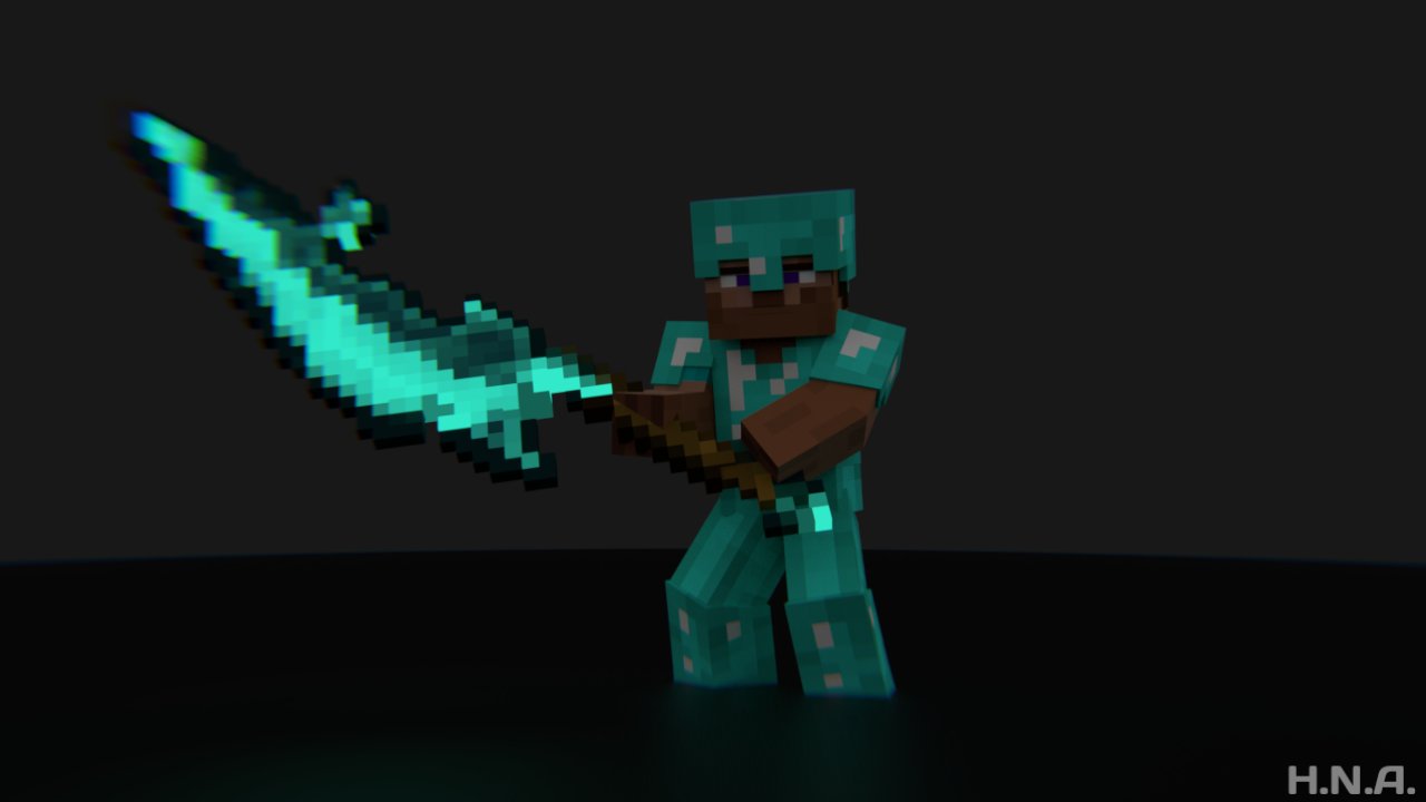 Herobrine with sword