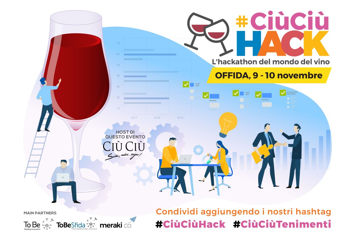 lucarallo's tweet photo. L'innovazione tecnologica al servizio del mondo del vino: seconda edizione per Ciù Ciù Hack ad Offida. 

C'è tempo ancora oggi per iscriversi!
Leggi il mio post https://t.co/aGthbI1RiO 

#CiùCiùHack #CiùCiùTenimenti #5novembre https://t.co/gnCKWkeNCP