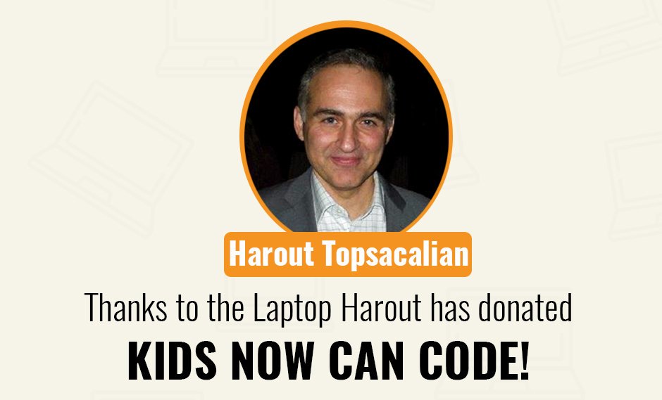 CoderDojoAM's tweet image. We are really grateful to Harout. He has joined our initiate and has donated his laptop to help us teach coding in Armenian regions.
If you would like to join us in this project, make sure to visit this link: bit.ly/DonateLaptop
Thank you!
#CoderDojo #Armenia #Donations