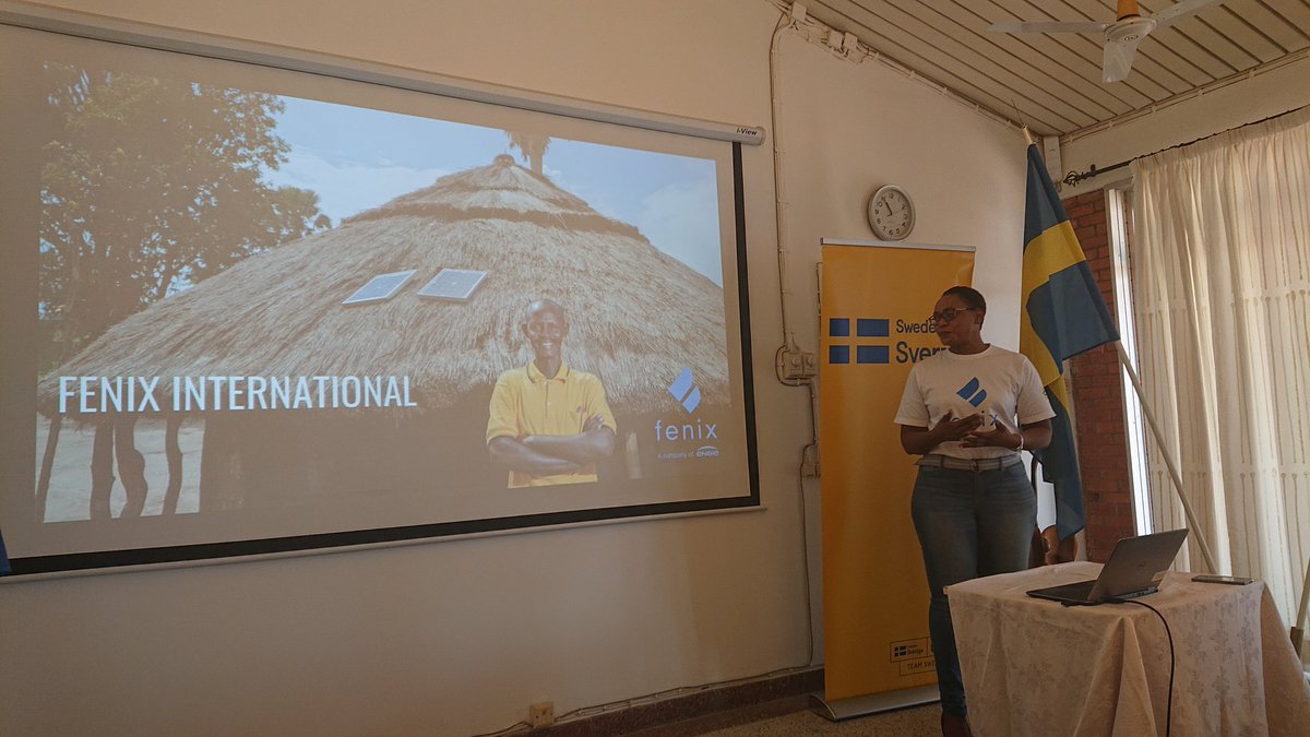 antoniagronvall's tweet photo. @fenixintl is one of the companies of #BGFZ 🇿🇲 Right now at @SwedeninZM presenting their products to the Media Sensitization Workshop on Off-Grid Solutions in Zambia https://t.co/qXhTfXPENq