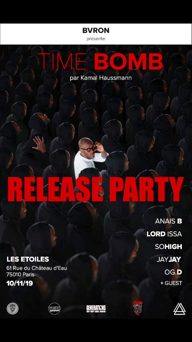 Ramène toi dimanche !! On club ensemble !! #TIMEBOMB #ReleaseParty