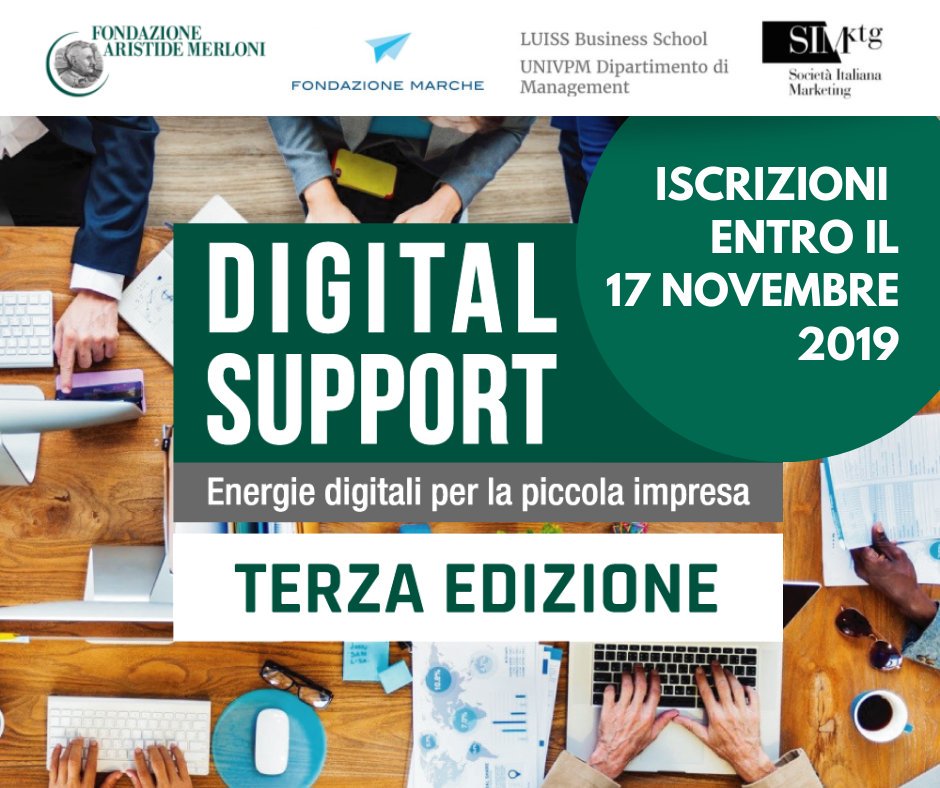 <a href="/GianMarioSpacca/">Gian Mario Spacca</a> #fondMerloni e Gianluca Gregori <a href="/UnivPoliMarche/">UnivPM</a> ci ricordano che #digitale è chiave per colmare gap #competitivita imprese. Porta #Marche in #DigitalTransformation, con il percorso #DigitalSupport: iscriviti entro il 17/11 su bit.ly/DigitalSupport…