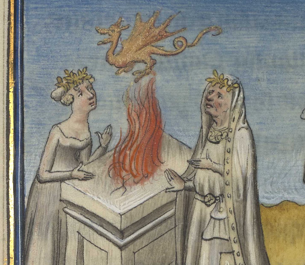 If you're having a bonfire tonight, remember to check your wood pile for wildlife. There could be a dragon hiding inside! #BonfireNight 🔥

Burney MS 257, f. 169v bl.uk/catalogues/ill…