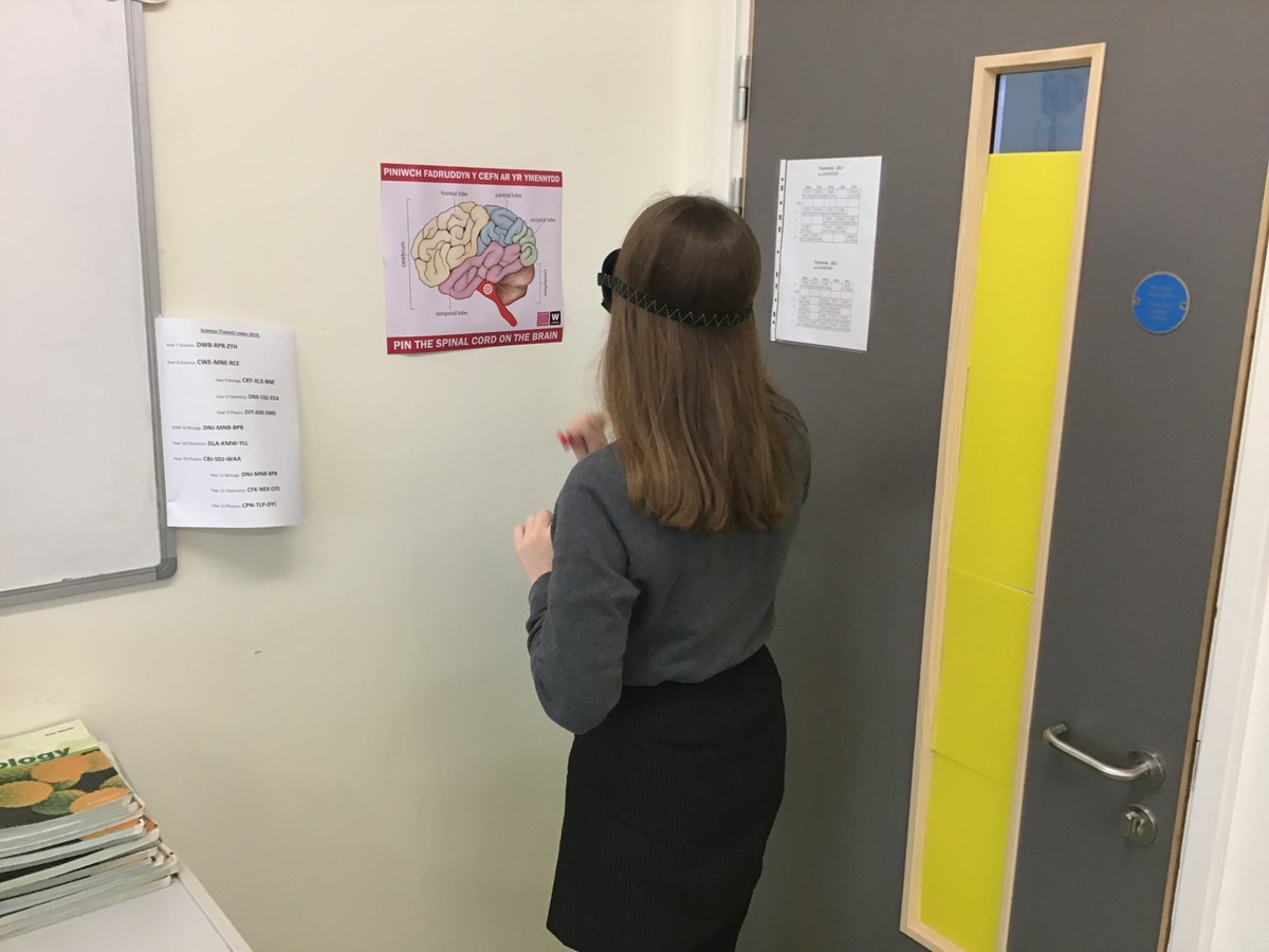StCyresScience's tweet photo. First out of the  #BrainboxCardiff  is a Year 13 Psychology lesson starter - Pin the spinal cord on the brain to demonstrate neural plasticity.  Thanks again @PsychCardiffUni and @WellcomeTrust #StCyresChat https://t.co/xZhEHaD2rB