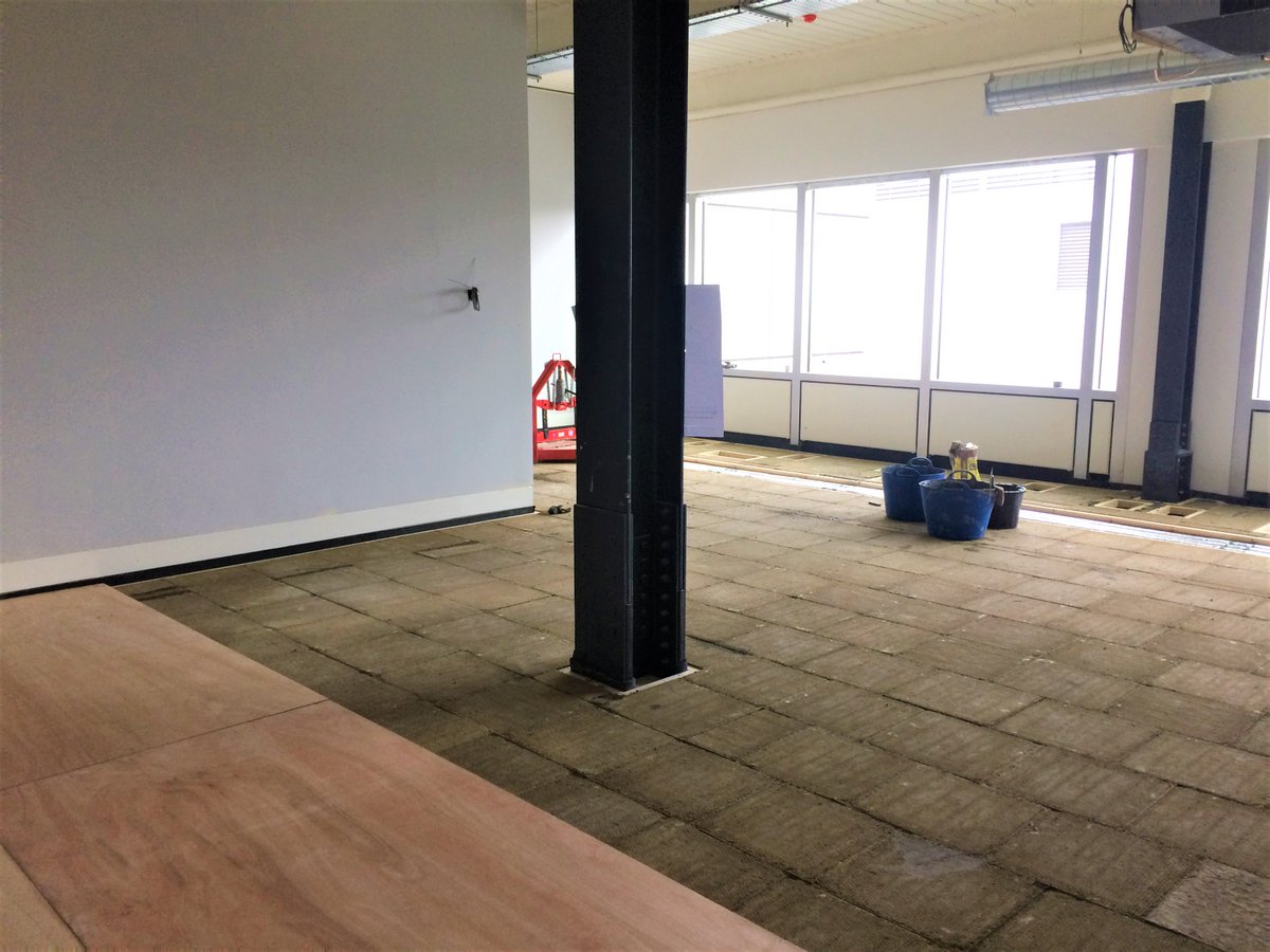 MasonUKLtd's tweet photo. Another lightweight sprung floating floor being installed - this time in White City! #gym #floatingfloor #acoustics https://t.co/8cVs0z2tLw