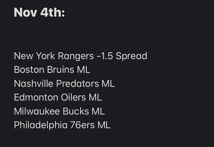 PicksFilthy's tweet image. Last nights games...