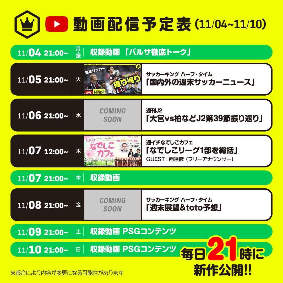 サッカーキング チャンネル登録者数8万人突破 サッカーキングの公式youtubeチャンネルでは 毎日21時に最新動画を公開中 今週のラインナップはこちらです サッカーキング 公式youtubeチャンネル T Co Dqsfa4ntop Skch Skht