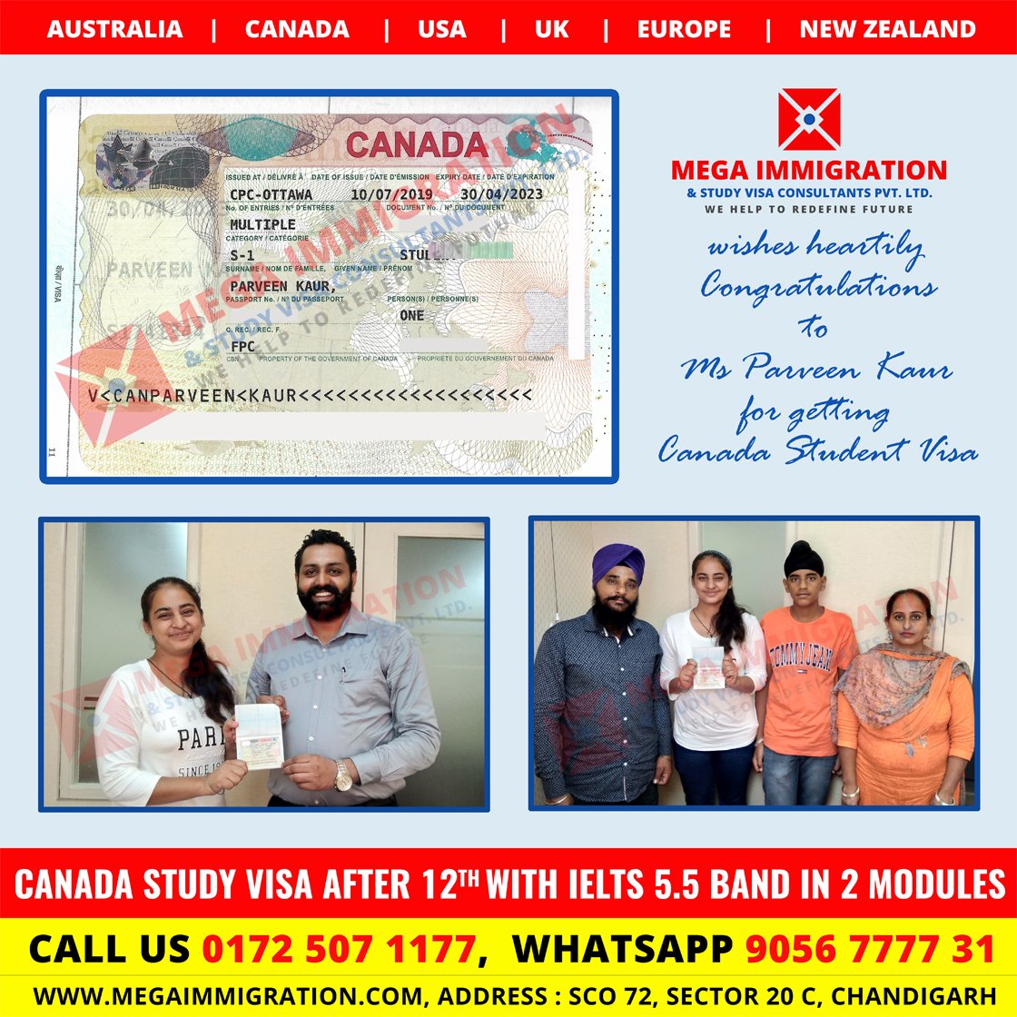 megaimmigration's tweet photo. Apply your π¨π¦ Canada study visa with Zero advance processing charges. βοΈ 0172 507 1177, π² 9056 7777 31.
#StudyinCanada #CanadaStudyPermit #SDS #SDSCanada #NonSDS #StudyAbroad #Mohali #Haryana #Ludhiana #Jalandhar #ImmigrationConsultants #StudyVisa #CanadaVisa #Chandigarh #Visa https://t.co/HzQojxLQQ8