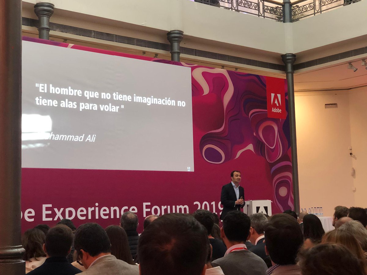 innovatsn's tweet photo. ¡Ya estamos en el #AdobeExperienceForum 2019! Preparados para un día intenso de sesiones plenarias y de especialistas, momentos de networking y entretenimiento junto a nuestro partner @AdobeES https://t.co/Iw3H9Xrj6X