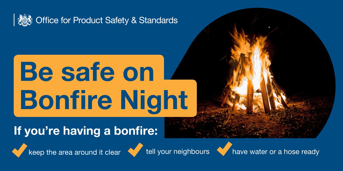 Be safe on Bonfire Night - follow the Firework Code ⚠️
rospa.com/fireworks 💥 #bonfirenight #childsafety #homesafety #fireworks
