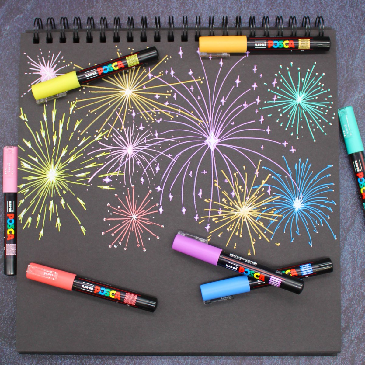 Posca Pens On Paper Posca Pens On Black Paper 2025