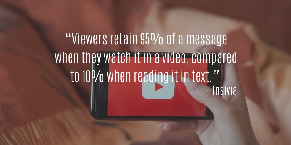 simonbanksvideo's tweet photo. โViewers retain 95% of a message when they watch it in a video, compared to 10% when reading it in text.โ - Insivia
-
#TipTuesday #videocreator #digitalstrategy #videostrategy #videography #digitalmarketing #videoforbusiness #videosuccess #videotips #videoproductiontips https://t.co/izXuNvWZqp