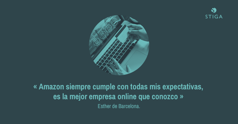 stigacx's tweet image. ¿Sabías que a través del Índice STIGA #CX preguntamos de forma continua a los consumidores sobre su relación con las marcas? Así contamos con más de 25.000 opiniones cada año como la de Esther sobre @AmazonNewsES. #CustomerExperience. Más sobre el #ISCX en stigacx.com