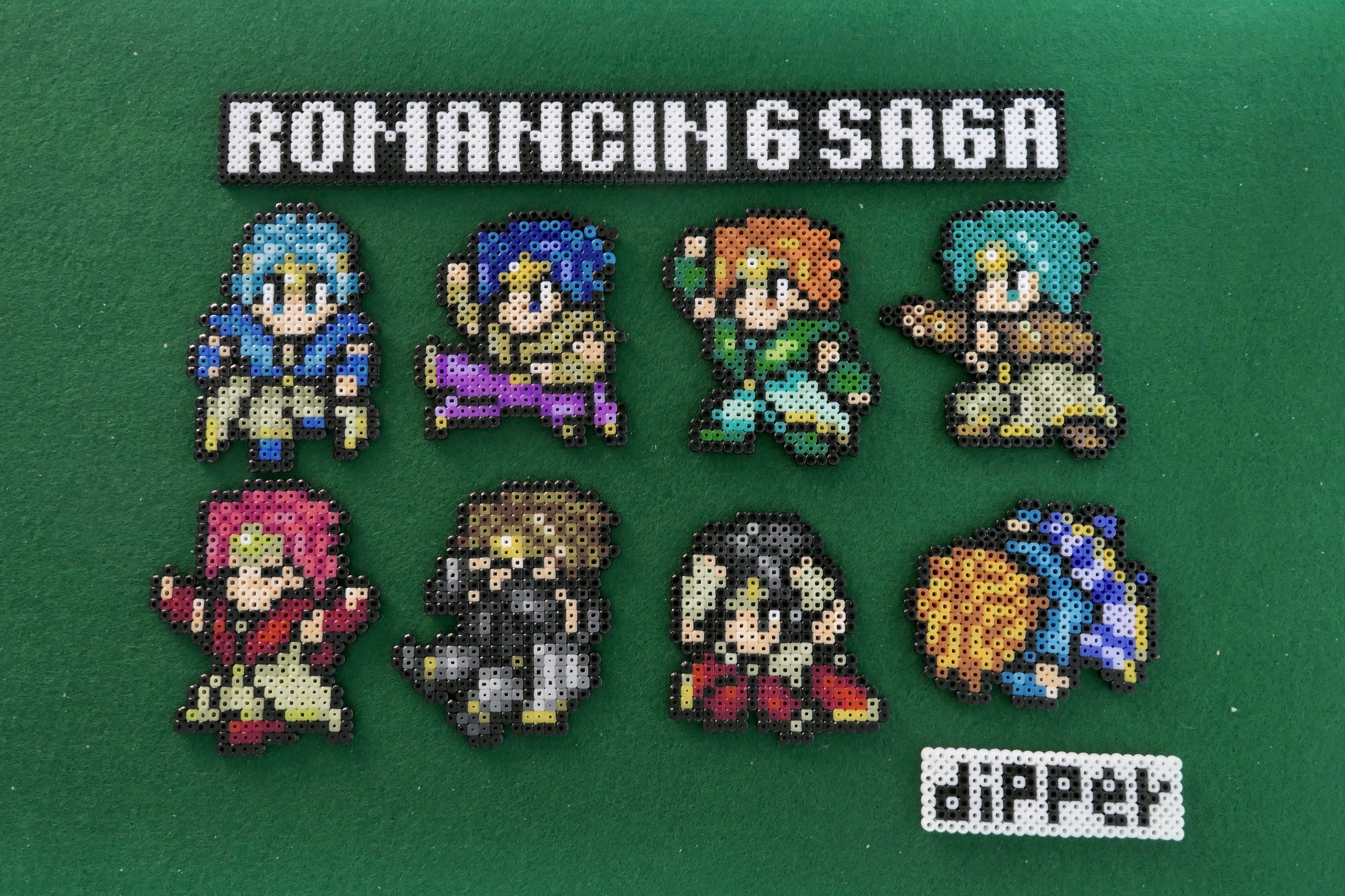 Dipper ロマサガ２ キャラコンプ企画 宮廷魔術士男です Rsでおなじみエメラルドの男バージョンです 彼らの名前は星座名シリーズから取られていて サジタリウスのみ弓のひらめき適正をもちます こういう遊び心はとってもいいですね アイロンビーズ