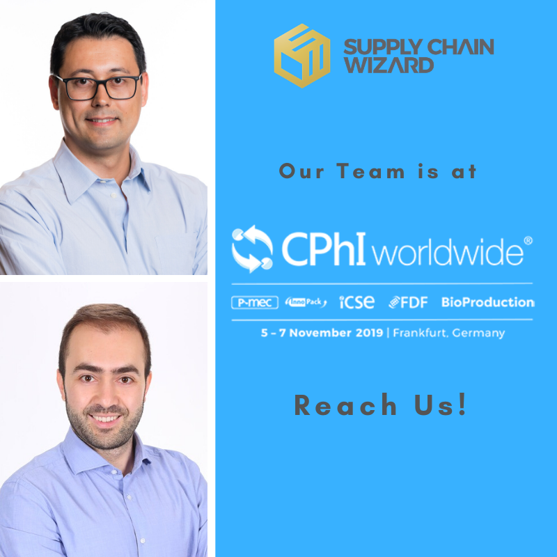 SC_Wizard's tweet photo. Supply Chain Wizard team is at CPHI Worldwide 2019 #CPHIWW19 Reach us to discuss potential partnerships and business opportunities! #CPHI #Frankfurt #SupplyChain #Pharmaceutical #Biopharma #Packaging #Frankfurt https://t.co/bPNa3JKcFd