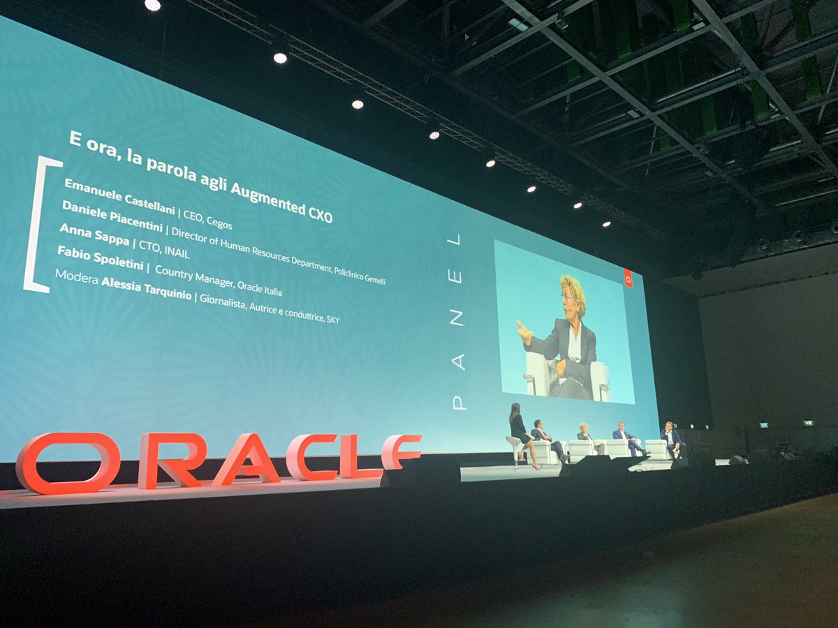 Sgravarci di servizi tecnologici per concentrarci sui servizi al cittadino. Il valore dell’#innovazione e dell’#oraclecloud per <a href="/SappaAnna/">Anna Sappa</a> CTO di #Inail. Oggi a #OracleMCD #OracleMBS #OracleMCX