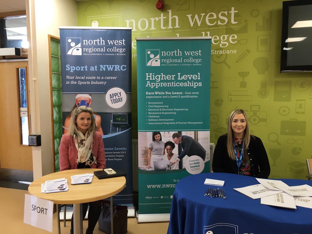 nwrc_college's tweet photo. We are back again today for #HigherEducationWeek @nwrclimavady campus 10am-12pm and @NWRC_Strabane 2pm-4pm.
Come along and find out what course choices are suitable for you! Our #HigherEducation courses open next Tuesday.
@UlsterUni @QUBelfast @LYIT
#ThisIsYourFuture https://t.co/zG0Djzb41i