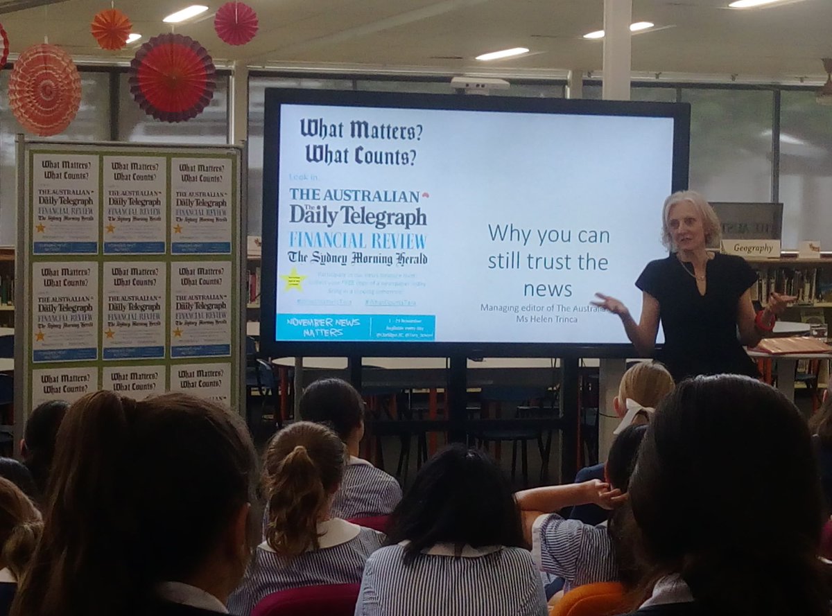 Thank you @helentrinca for visiting <a href="/Tara_School/">Tara School Inc</a> today and for sharing your joy, passion and insight into <a href="/australian/">The Australian</a> journalism.The curated package of the daily newspaper is a treasure trove worthy of our daily curiosity. #YouCanStillTrustTheNews #WhatMattersTara #WhatCountsTara