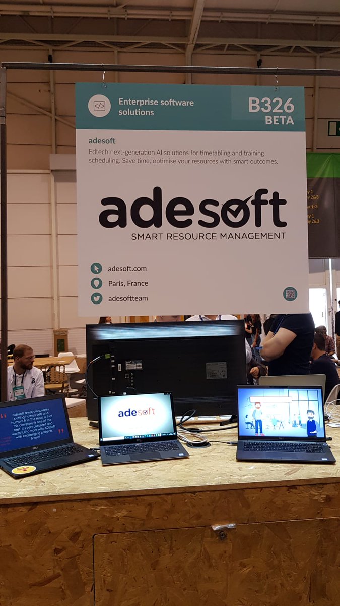 adesoftteam's tweet photo. Today is the day when you get a chance to meet us at #WebSummit2019. We're in Hall3 stand B326. No gimmicks but a lot of intelligence for #edtech with next generation training scheduling. Come for a chat. Don't be shy! https://t.co/ScoIE0eOS1