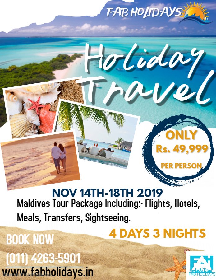 fab_holidays's tweet photo. Life is made of small moments like this, so spend a good time with your partner and capture the lots of amazing moments forever. Book your Maldives tour package from fab holidays.
Starting from 3N/4D only on 49,999/-pp for all-inclusive. Call @ 01142635901, 9312528147,
9971474841 https://t.co/cEhJr5wP7r
