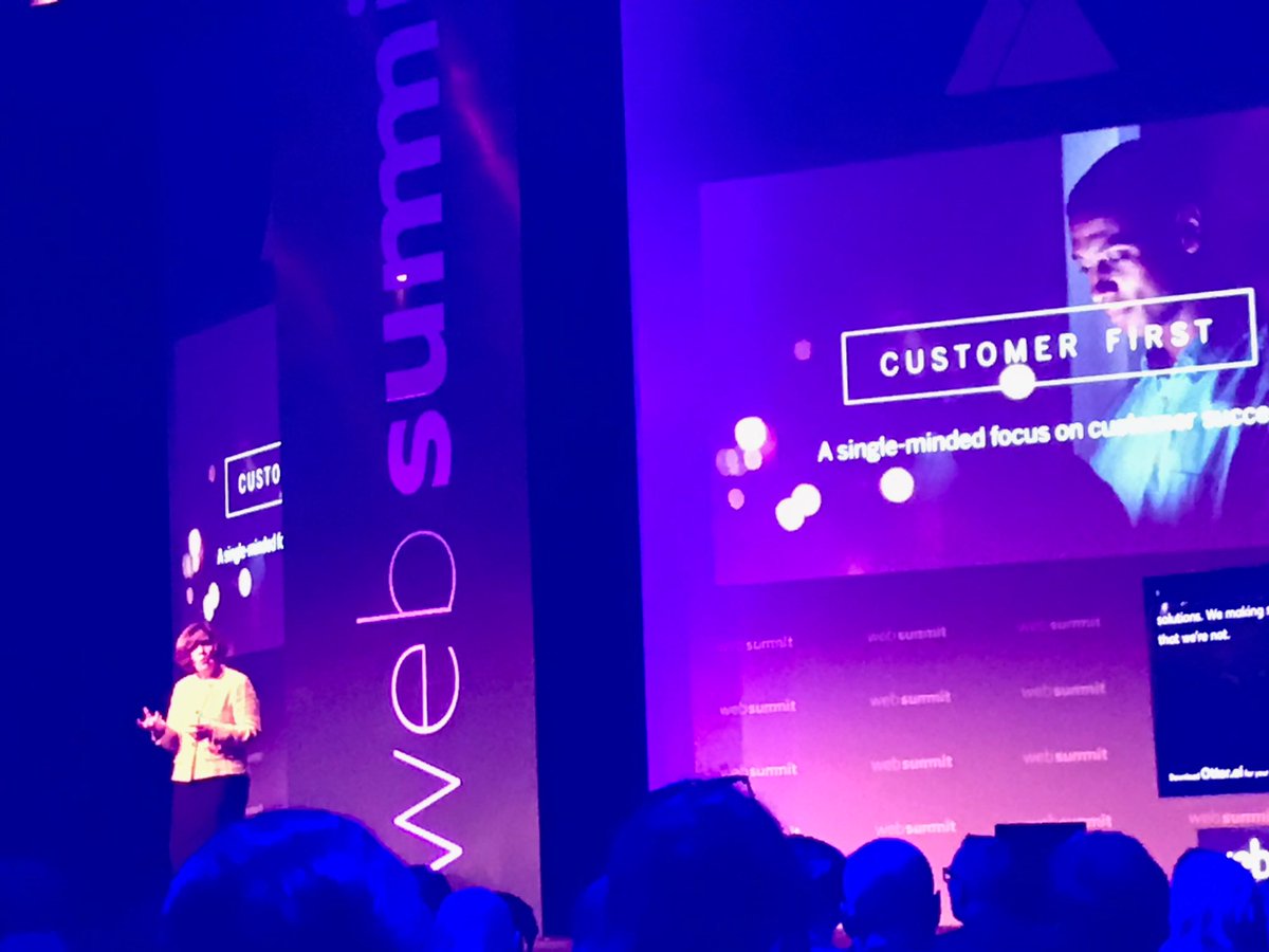 #sap #innovation #WebSummit2019 @AdaireFoxMartin with customer first and customer success as center focus for #SAP. Making the world run better!