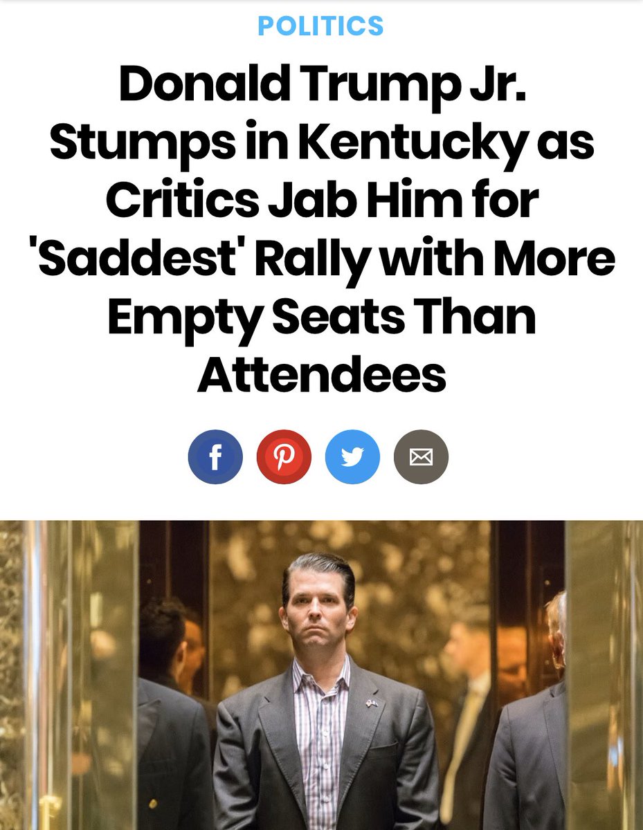 GrassrootsSpeak's tweet photo. It’s almost as if they had to PAY people to come &amp; gave them tshirts to wear to avoid an embarrassment like when no one turned out for Don Trump Jr a few months back in Lexington Kentucky😂

Doesn’t look like the Trumps are pulling the crowds in Kentucky🤣😂🤣

#BooHooTrump https://t.co/AyoTaupCLB