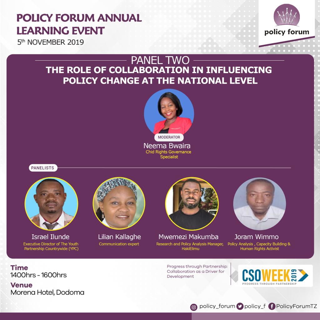 isaya_lameck's tweet photo. The role of collaboration in influencing policy change at the national level. Join conversation with @policy_F
#UbiaKwaMaendeleo https://t.co/FZB4l5gqjP